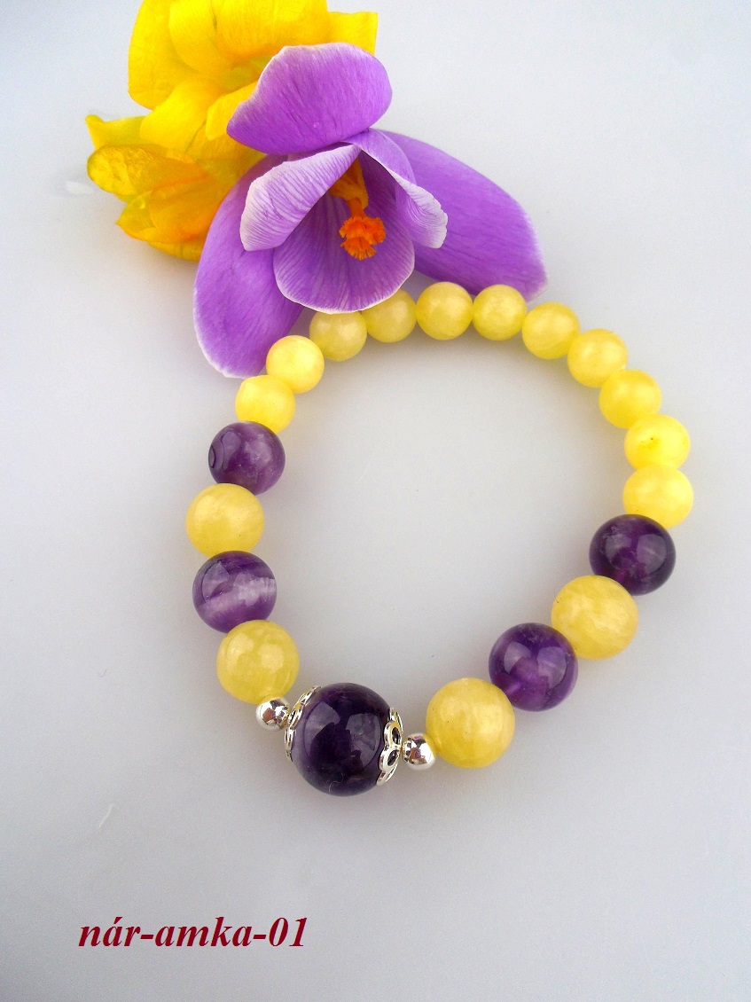 ametyst kalcit striebro n�ramok