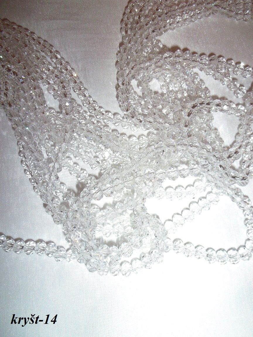 brúsené kryštálové korálky disky 4x6mm brúsené kryštálové korálky disky 4x6mm