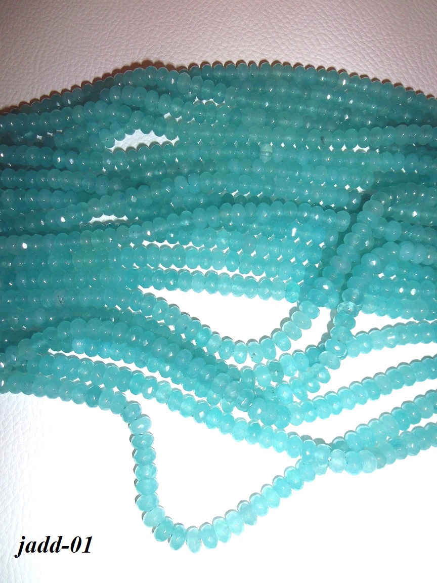 jadeit modrý brúsený korálky 4x6mm jadeit modrý brúsený korálky 4x6mm