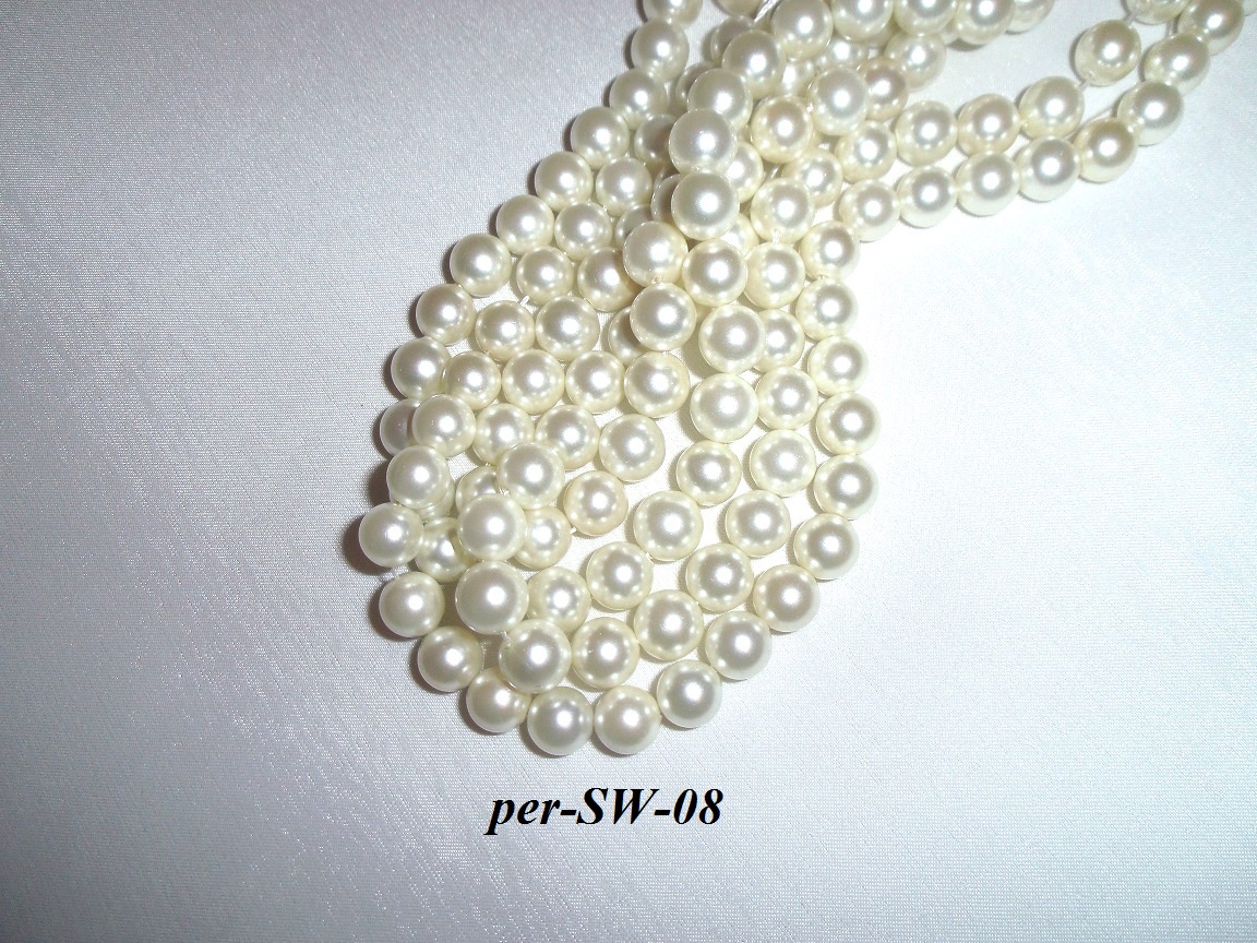 perla Swarovski, perly korálky 8mm