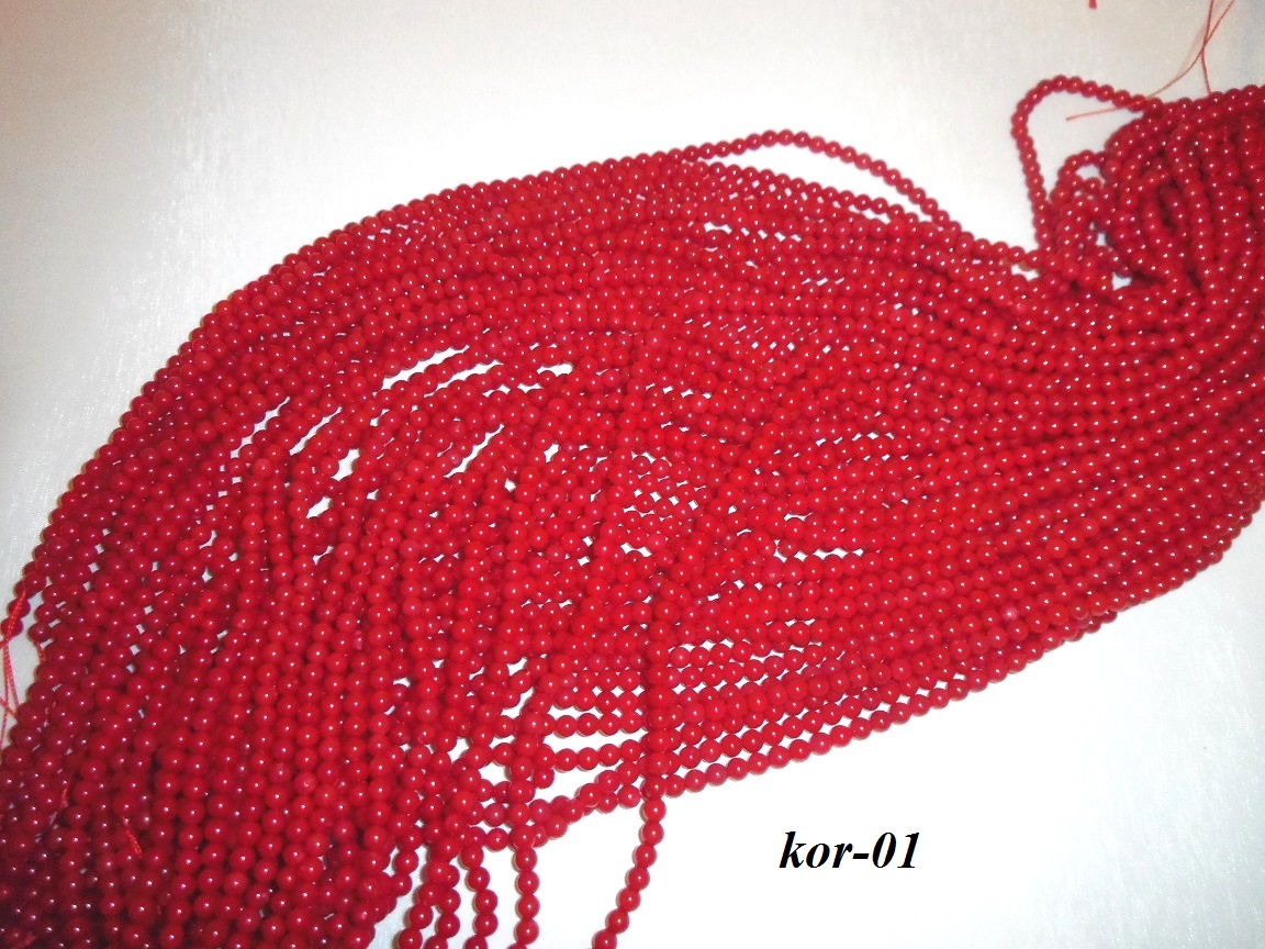 koral korlky 4mm