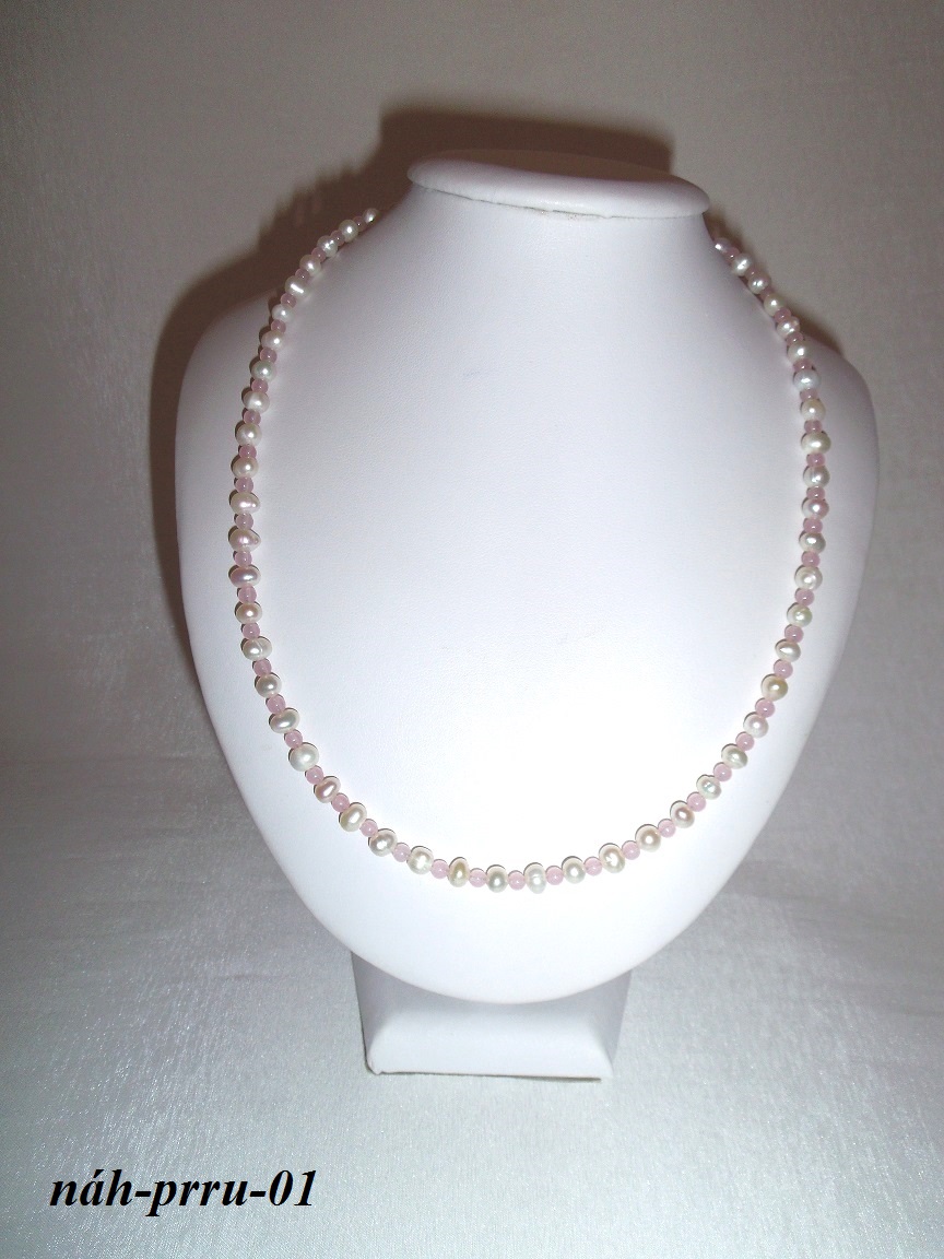 perla riečna, ruženín - náhrdelník