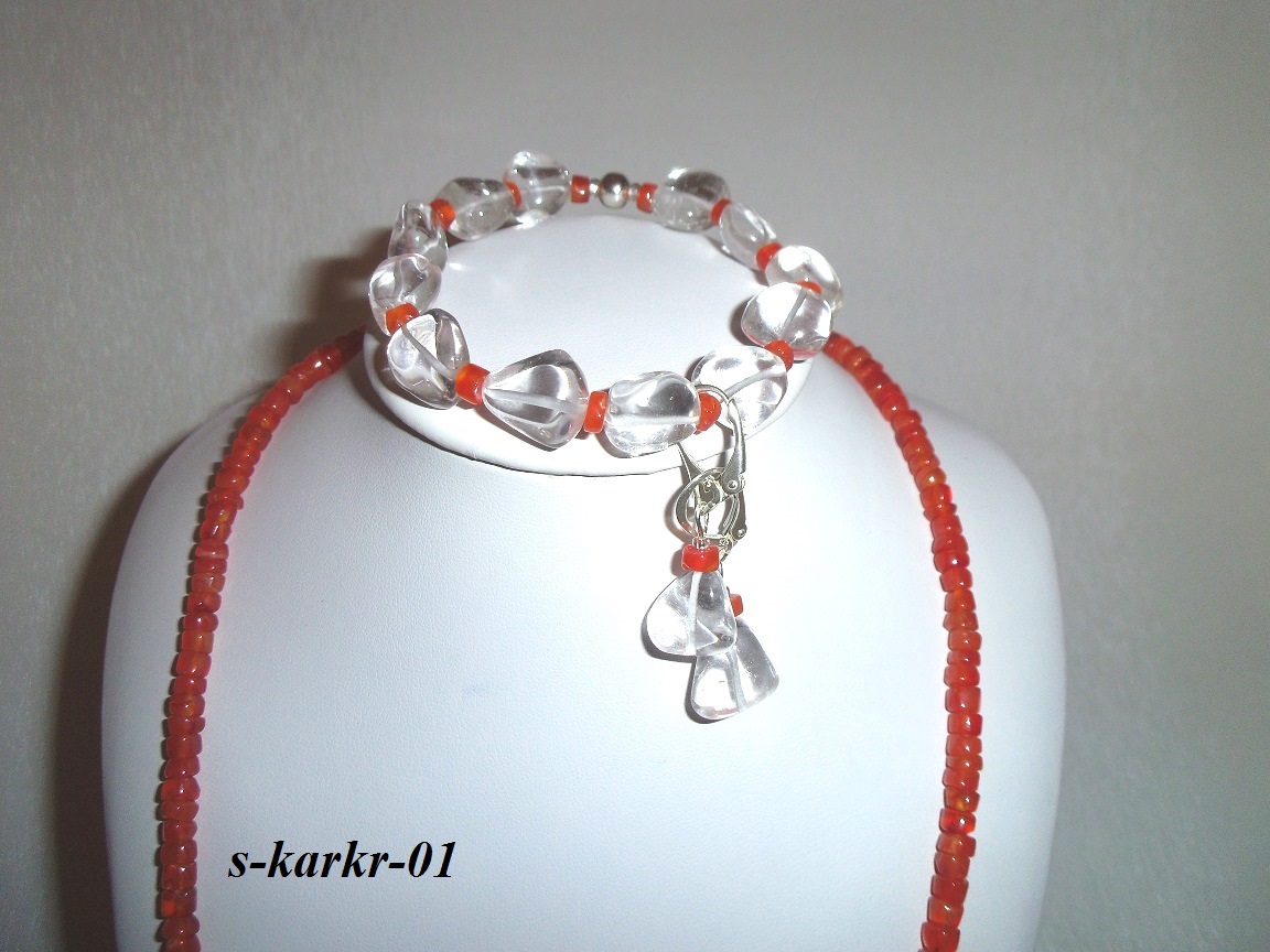 karneol, horsk� kry�t�l - set