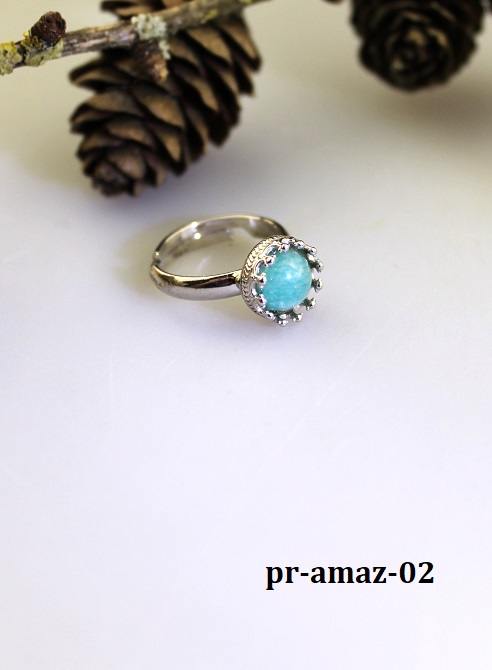 amazonit prste� v striebre