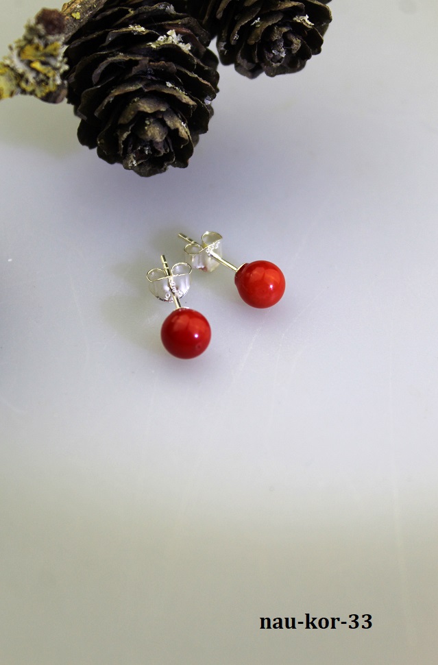 koral striebro n�u�nice napichovacie