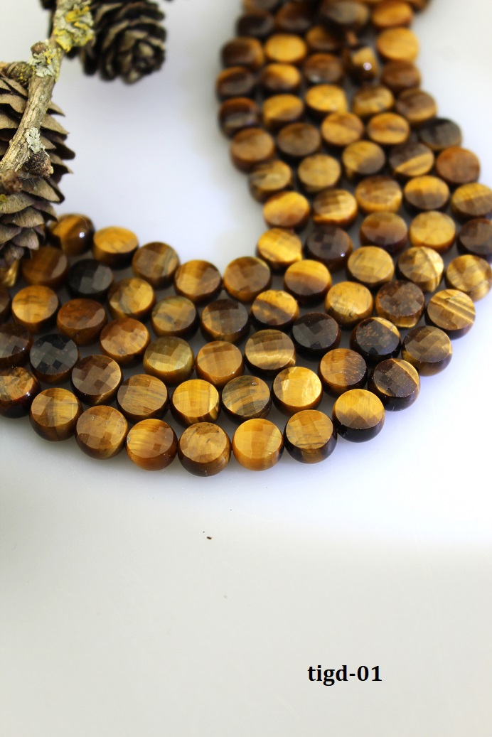 tigrie oko disky brúsené 8mm polšnúra tigrie oko disky brúsené 8mm polšnúra