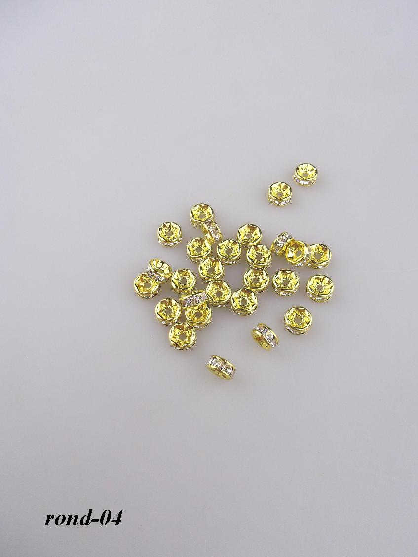 zlatá rondelka - korálka 7mm