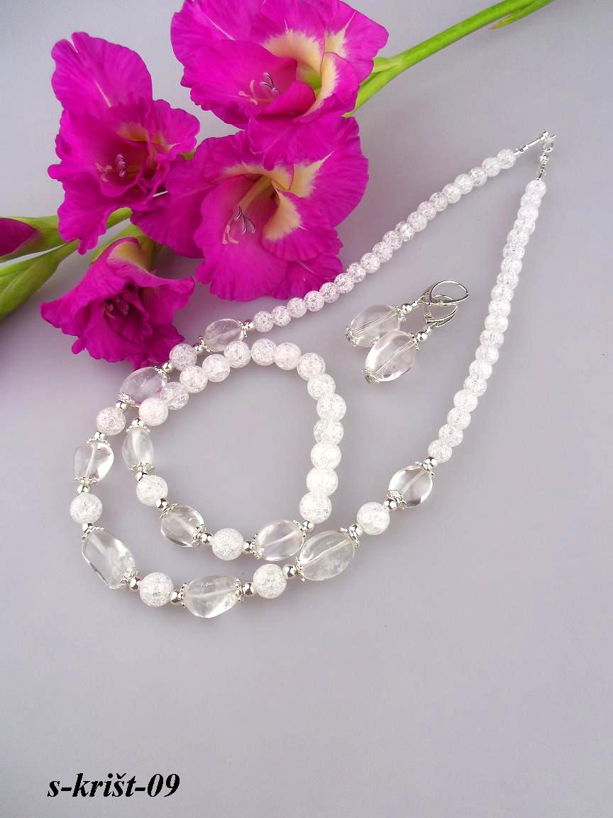 kri�t�l horsk� a praskan� set v striebre