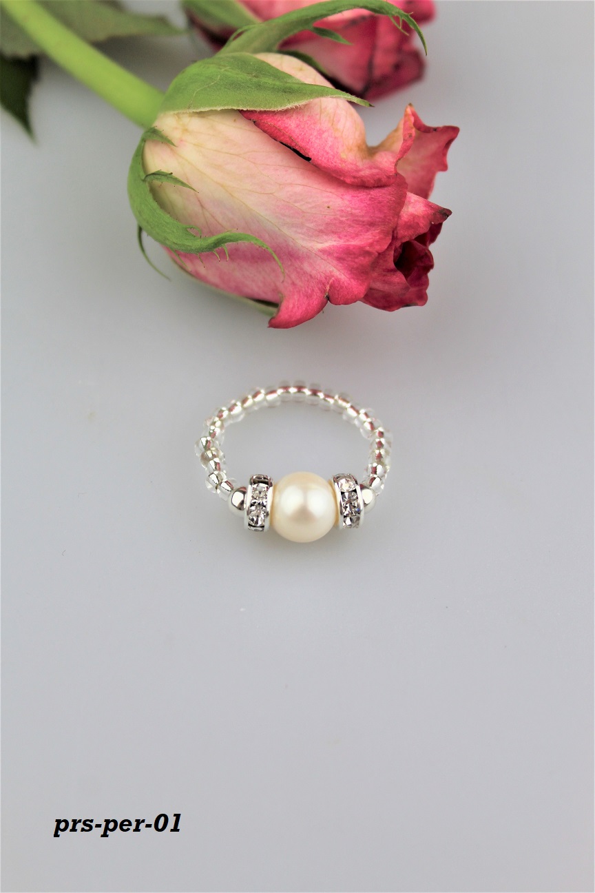 perly prsteň - pravá perla 9-10mm
