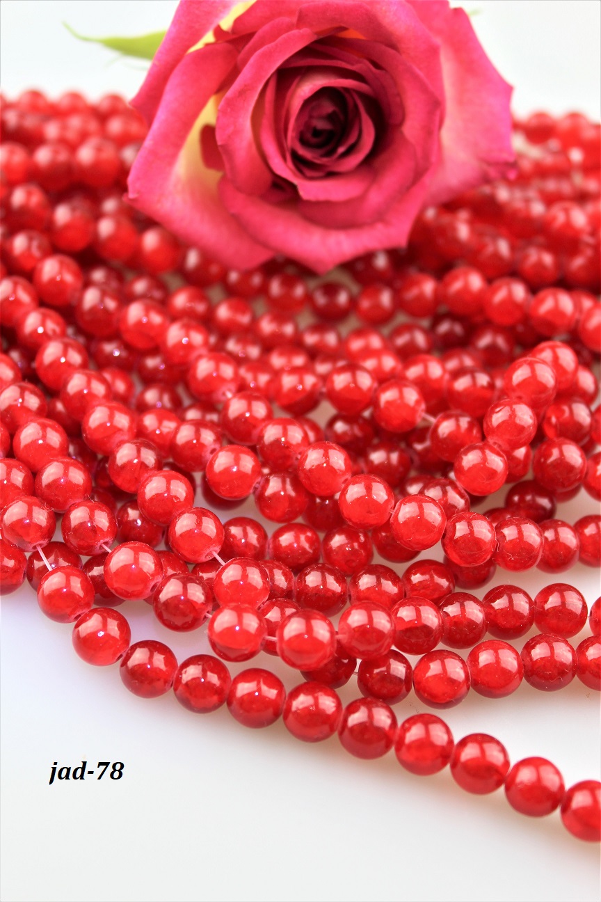 krvav� jadeit kor�lky 8mm AKCIA!