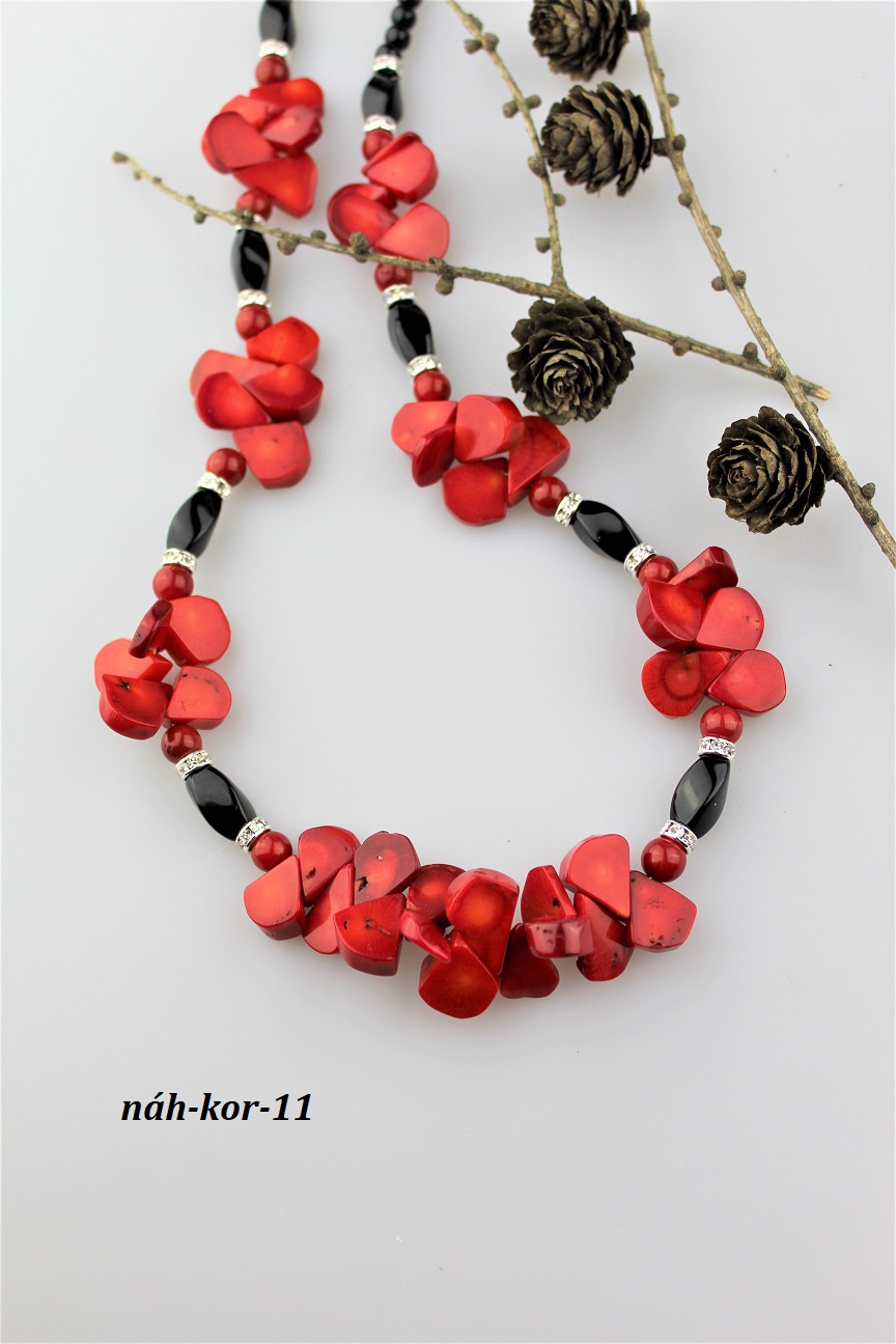 koral ónyx náhrdelník flamengo