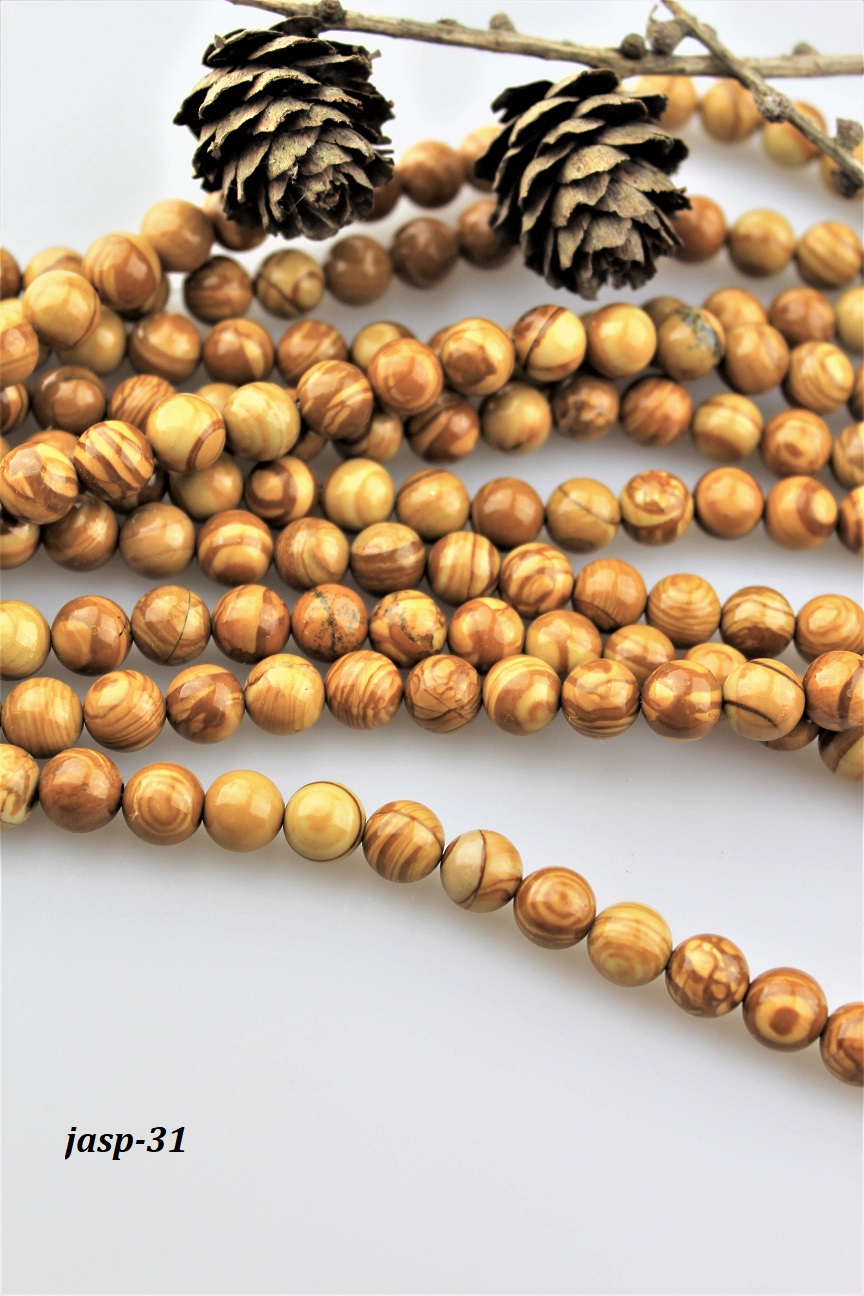 jaspis drevit� kor�lky 8mm AKCIA!