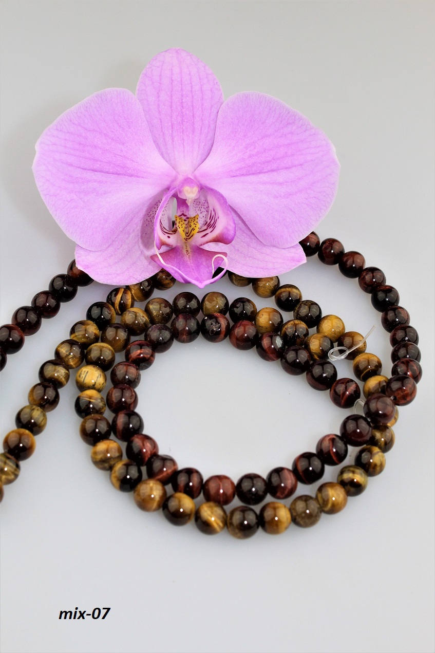 Akcia b��ie a tigrie oko kor�lky 8mm