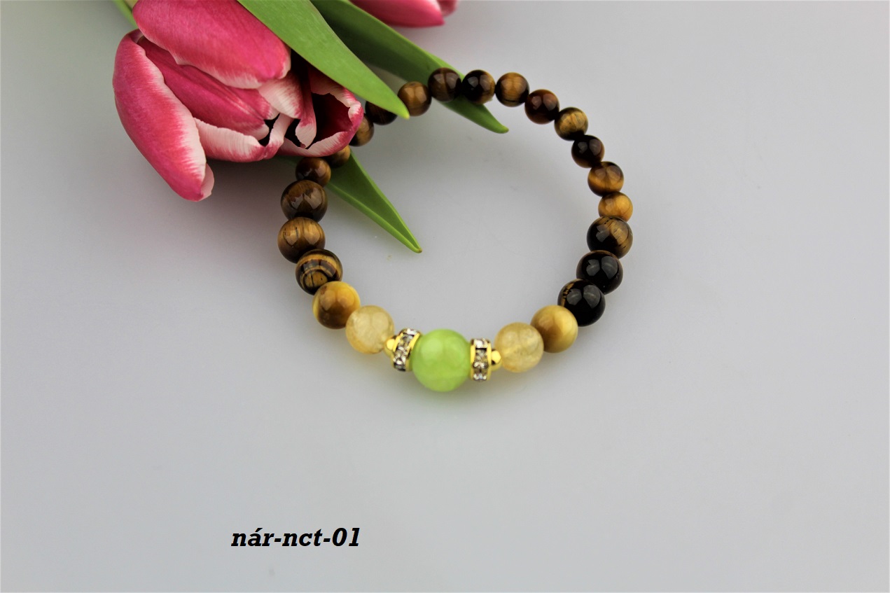 Nefrit,citr�n,tigrie oko n�ramok