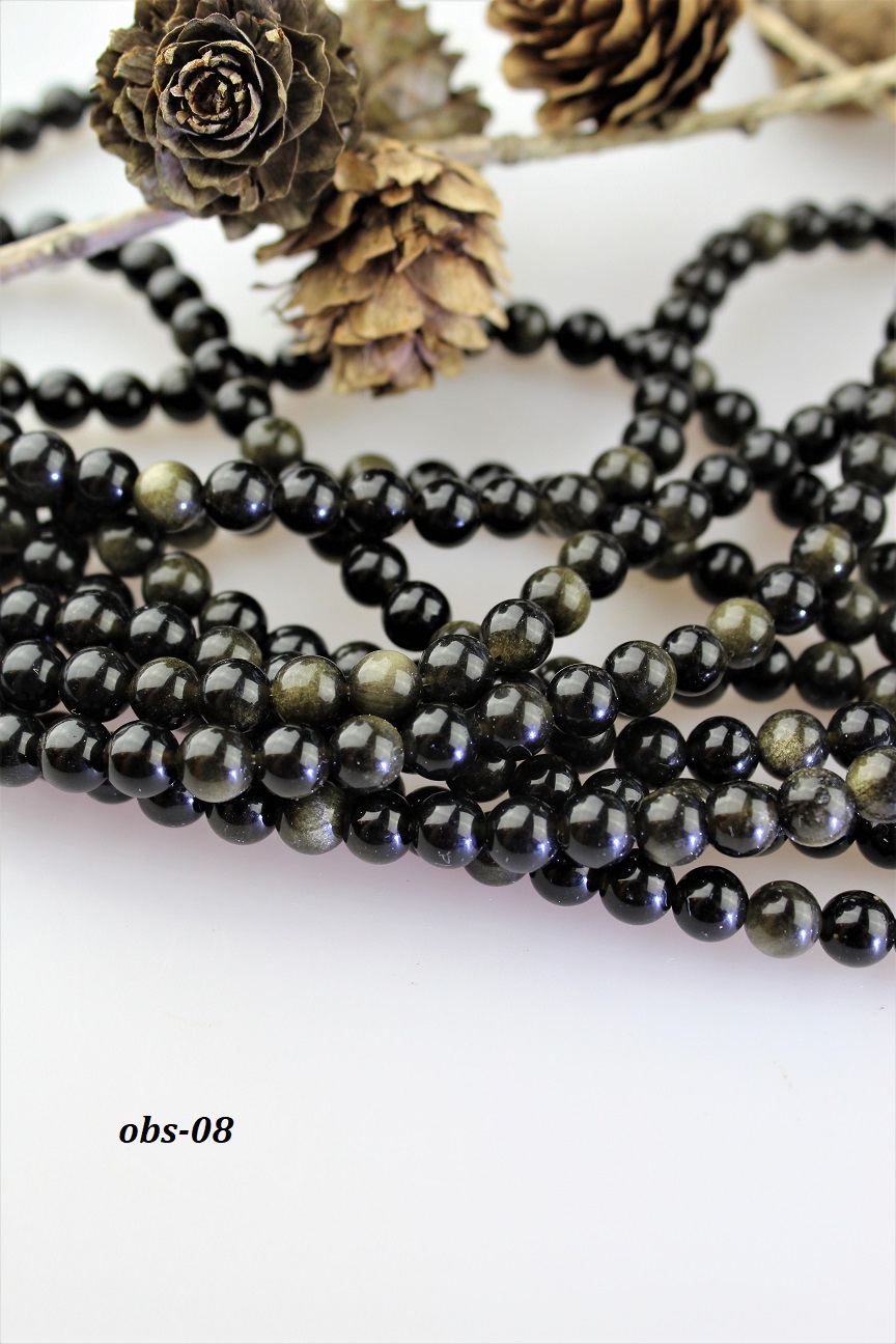 obsidi�n kor�lky 6mm AKCIA!