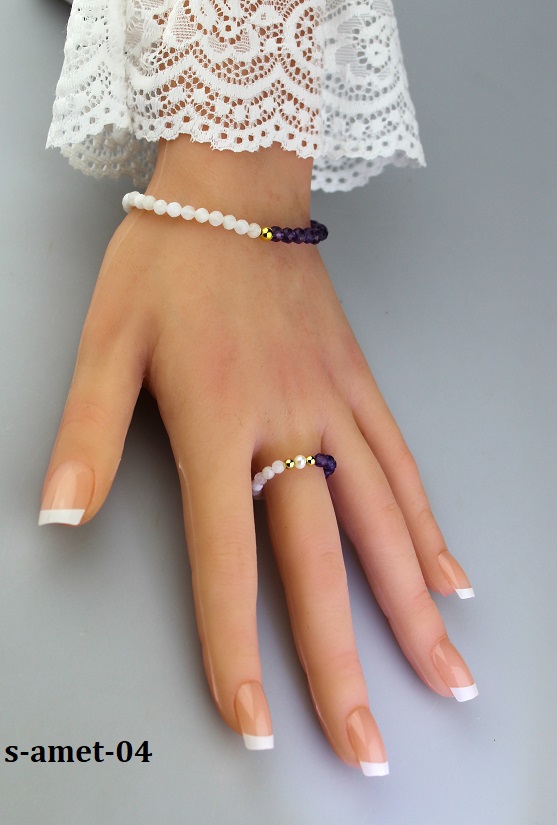 ametyst,perla,adul�r n�ramok a prste�