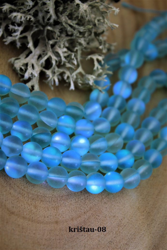 modr� aura kri�t�l 8mm AKCIA!