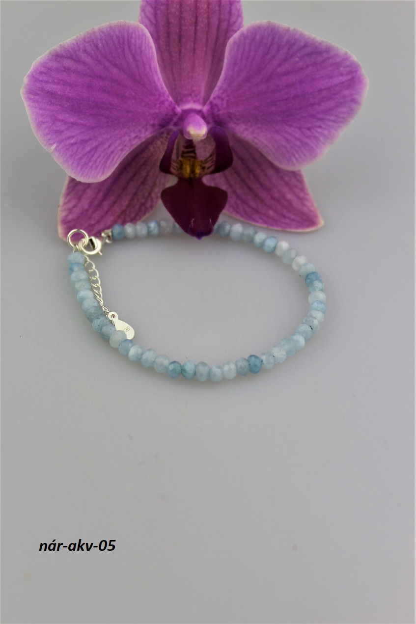 Akvamar�n n�ramok,striebro AKCIA!