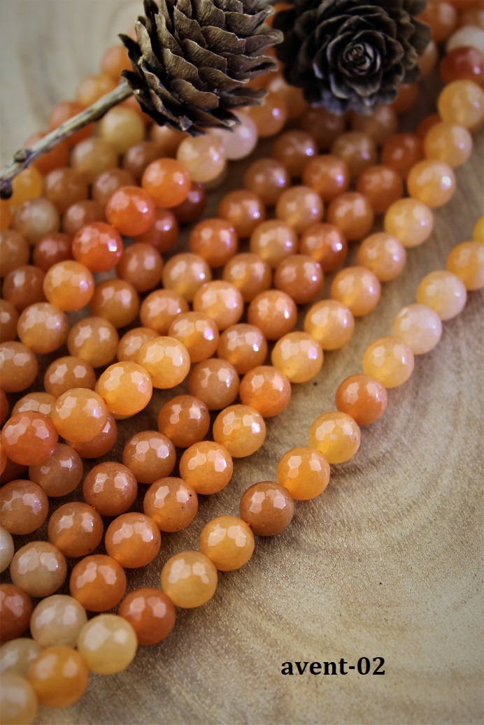 Aventur�n oran� kor�lky 8mm AKCIA!