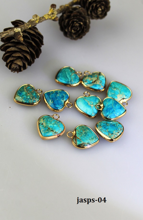 jaspis tyrkysov� srdce 15x16mm