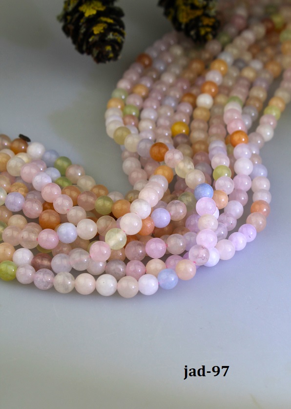 6mm jadeit kor�lky pestr� ru�a