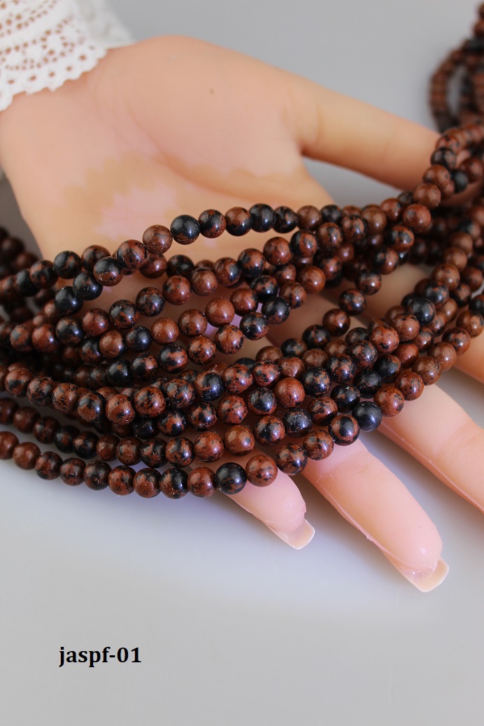 �ierno.hned� jaspis kor�lky 6mm AKCIA!