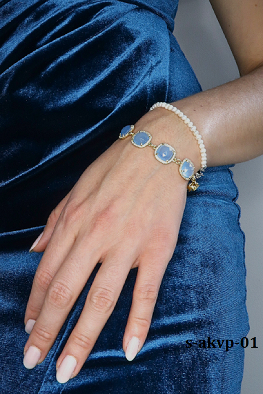 kreme� a perly luxusn� n�ramky set