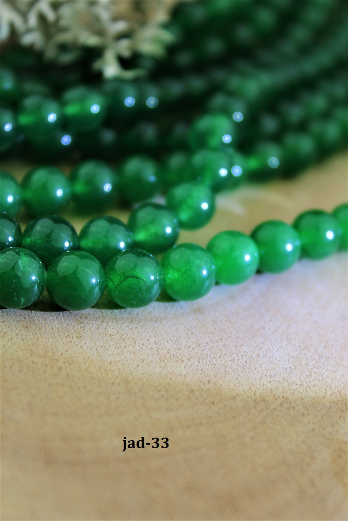 smaragdov� jadeit kor�lky 8mm AKCIA!