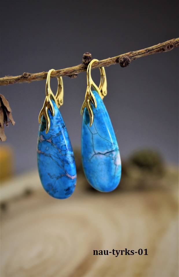 "tyrkys" n�u�nice v pozl�tenom striebre