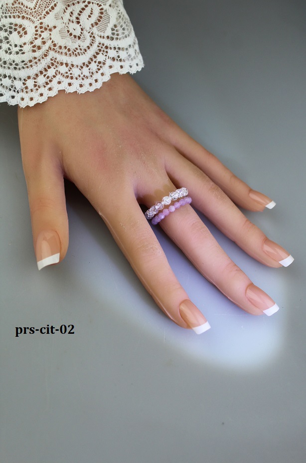 kunzit, kri�t�l prstene 2ks