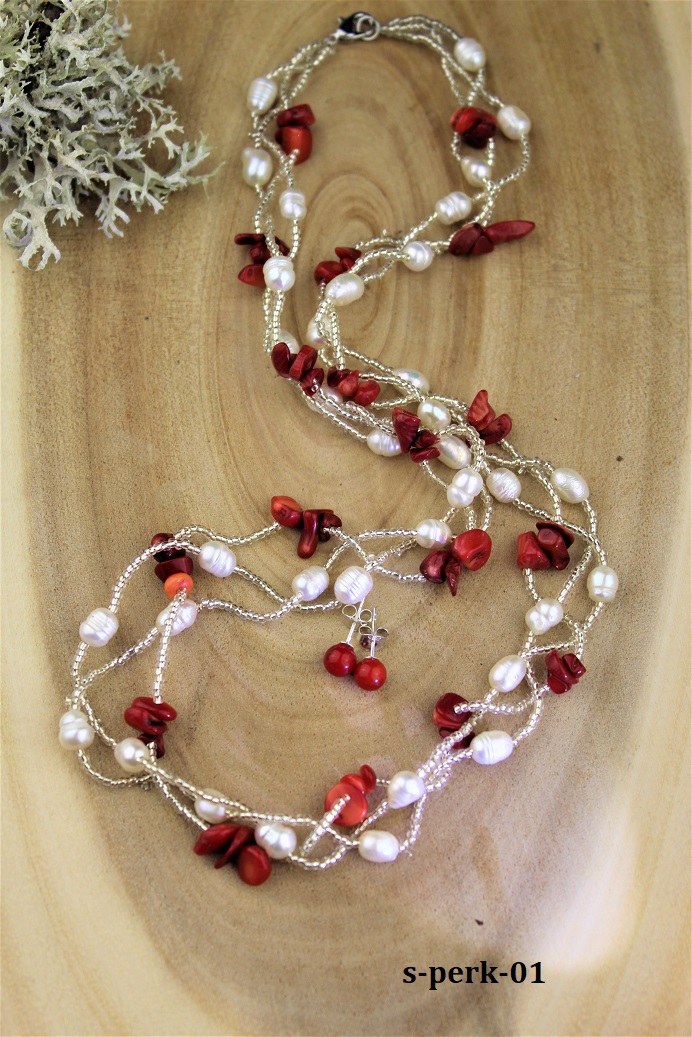 perly koral n�hrdeln�k a n�u�nice AKCIA!u�nice pr�vesok