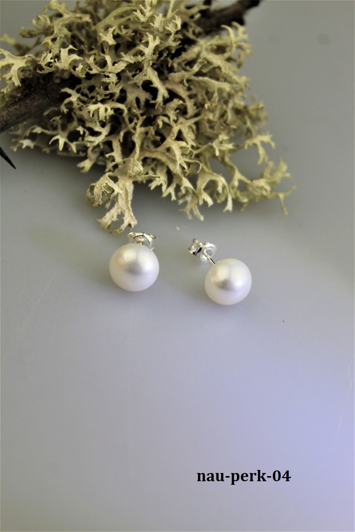 perlové náušnice v striebre