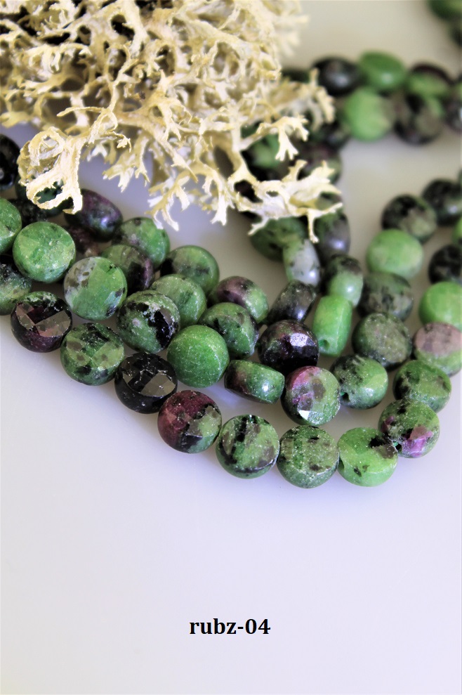 rubín v zoisite 8mm disky-polšnúra rubín v zoisite 8mm disky-polšnúra
