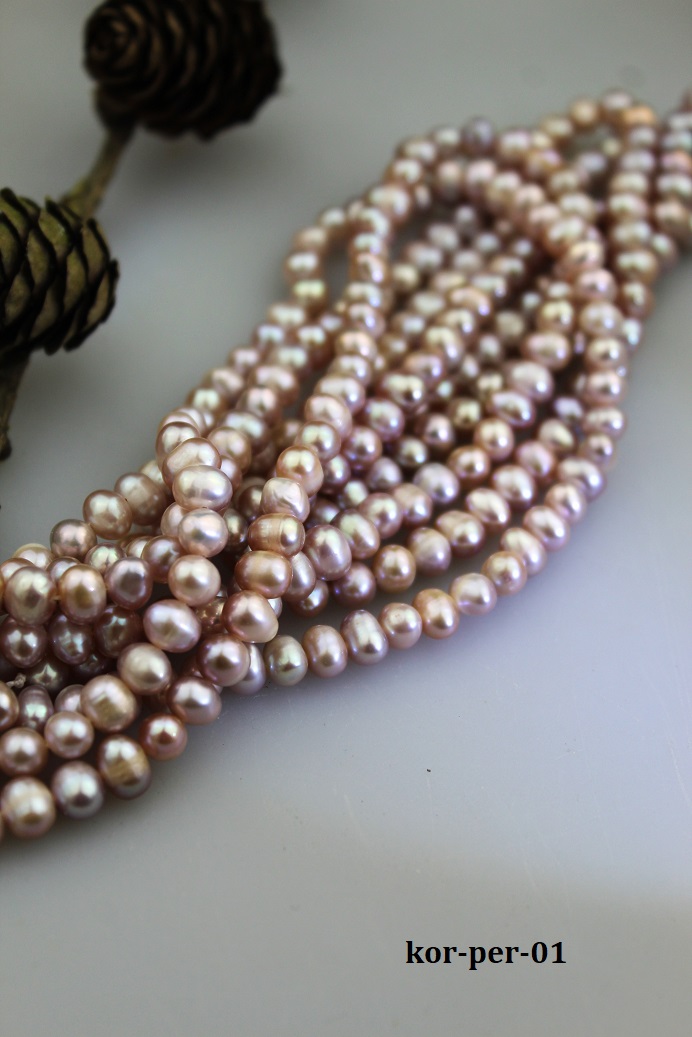 perly prírodné 5-6mm fialové
