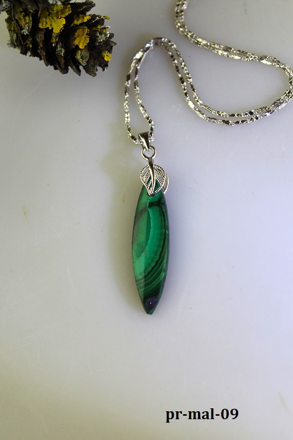 malachit pr�vesok v striebre