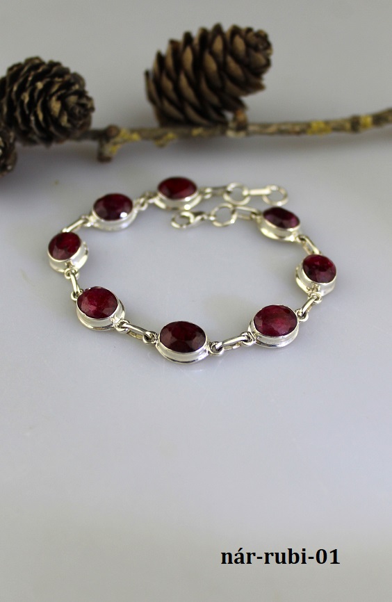 bordov� rub�ny n�ramok striebro