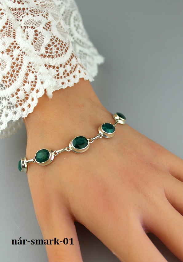 smaragd n�ramok v striebre