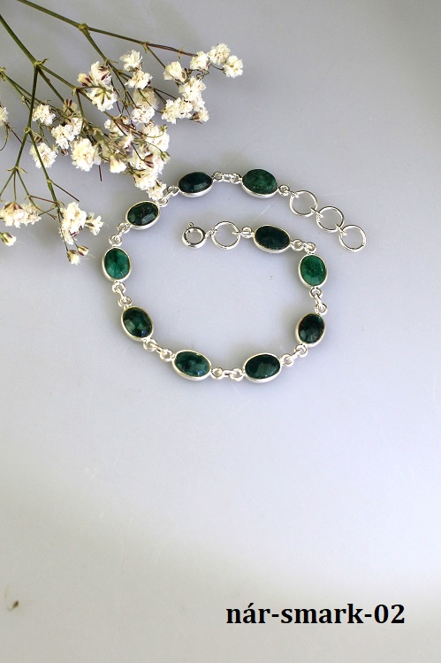 smaragd n�ramok v striebre
